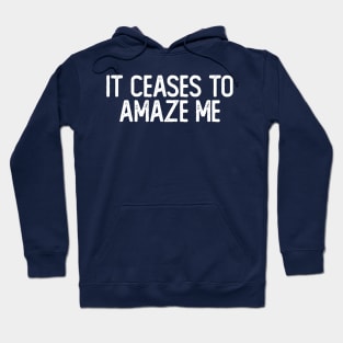 It Ceases To Amaze Me / Pessimist Humor Hoodie